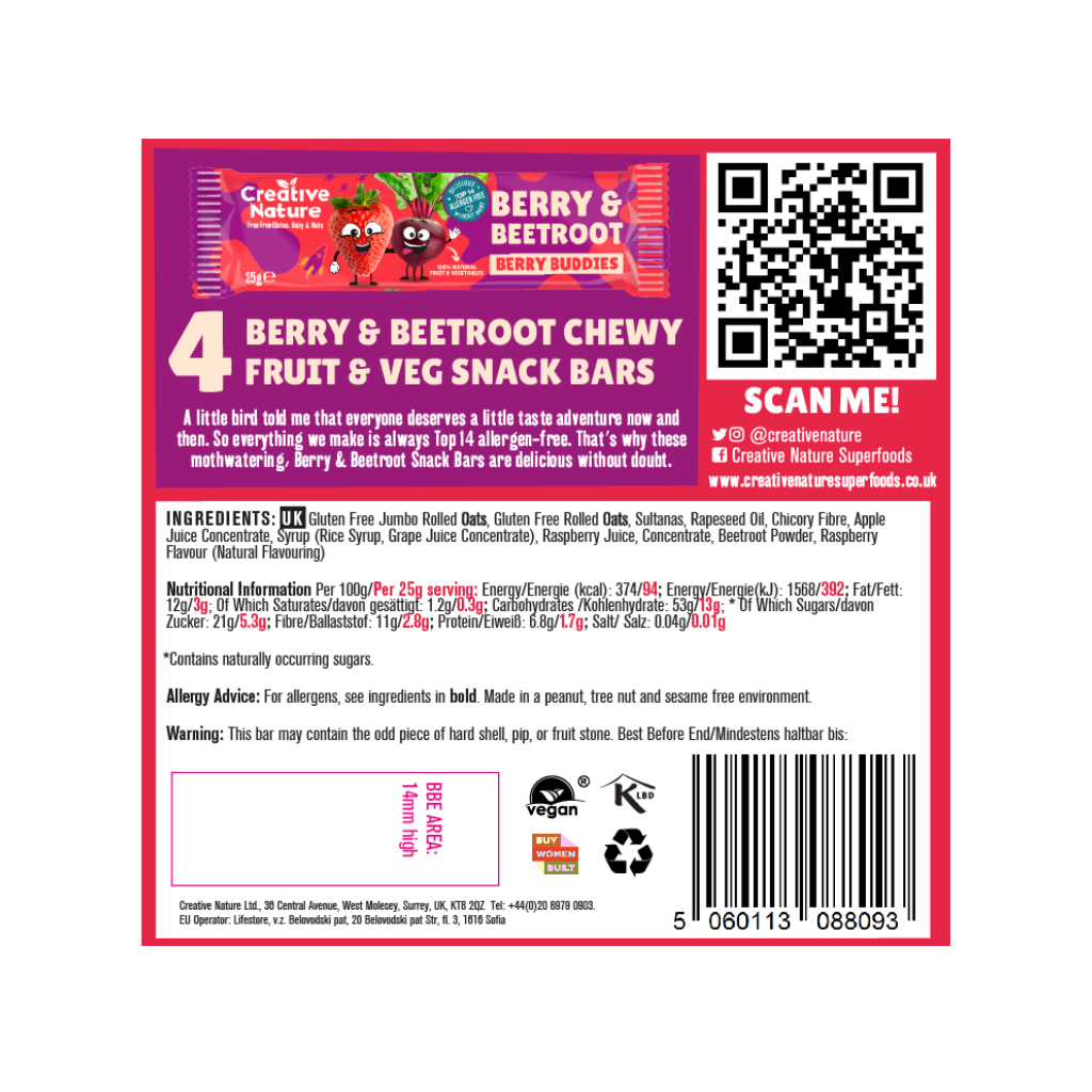 Berry & Beetroot Kids Snack Bar – Multipack