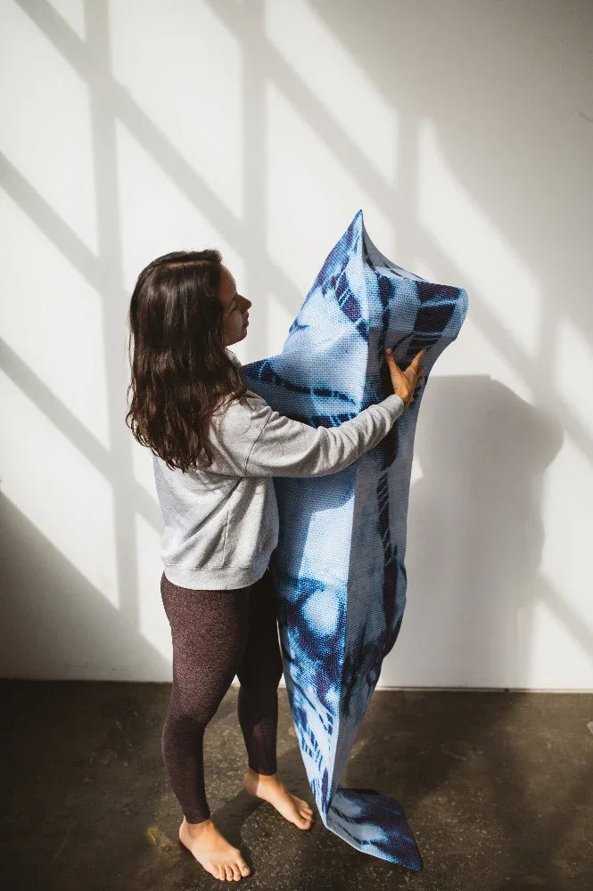 Foldable Yoga Mat Suede Top – Ataraxy | Lightweight, Travel-Friendly, Eco Yoga Mat by Yune Yoga